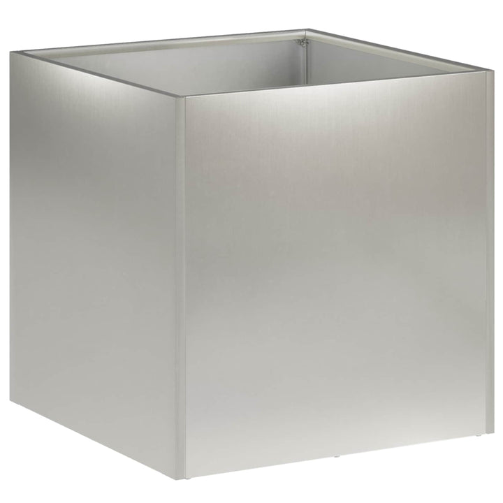 Trädgårdsplanterare 2 St Silver 20 X 20 X 20 Cm Rostfritt Stål