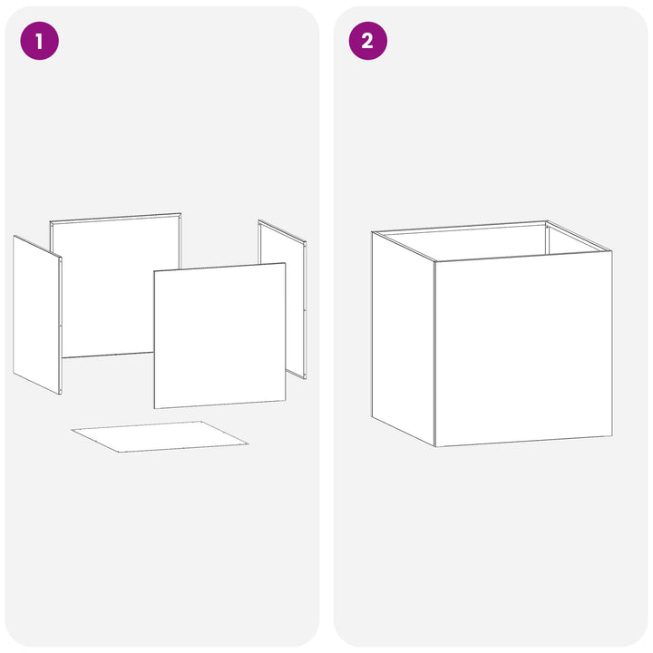 Trädgårdsplanterare 2 St Rostig 20 X 20 X 20 Cm