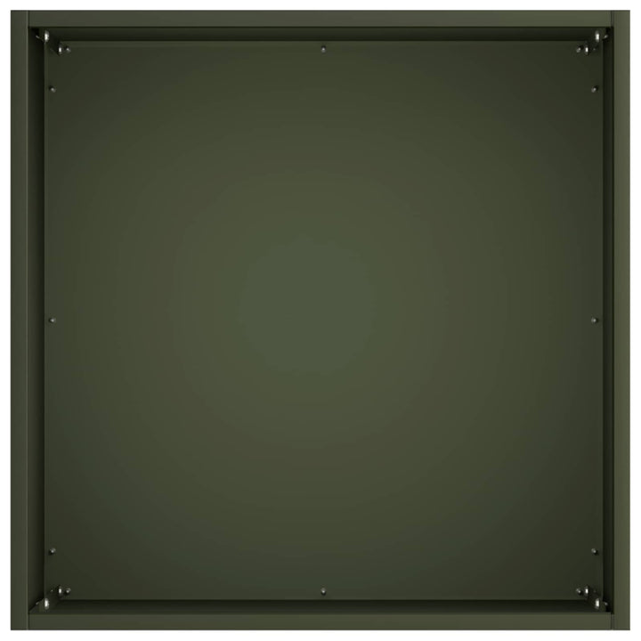 Trädgårdsplanterare Olivgrön 25 X 25 X 25 Cm Kallvalsat Stål