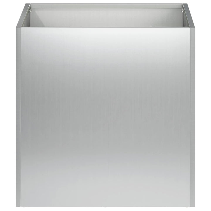 Trädgårdsplanterare 2 St Silver 25 X 25 X 25 Cm