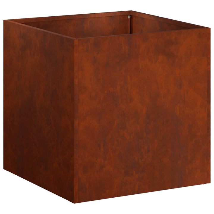 Trädgårdsplanterare 2 St Rostig 25 X 25 X 25 Cm
