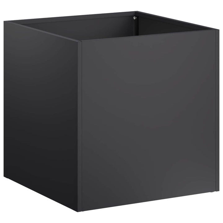 Trädgårdsplanterare Svart 35 X 35 X 35 Cm Kallvalsat Stål