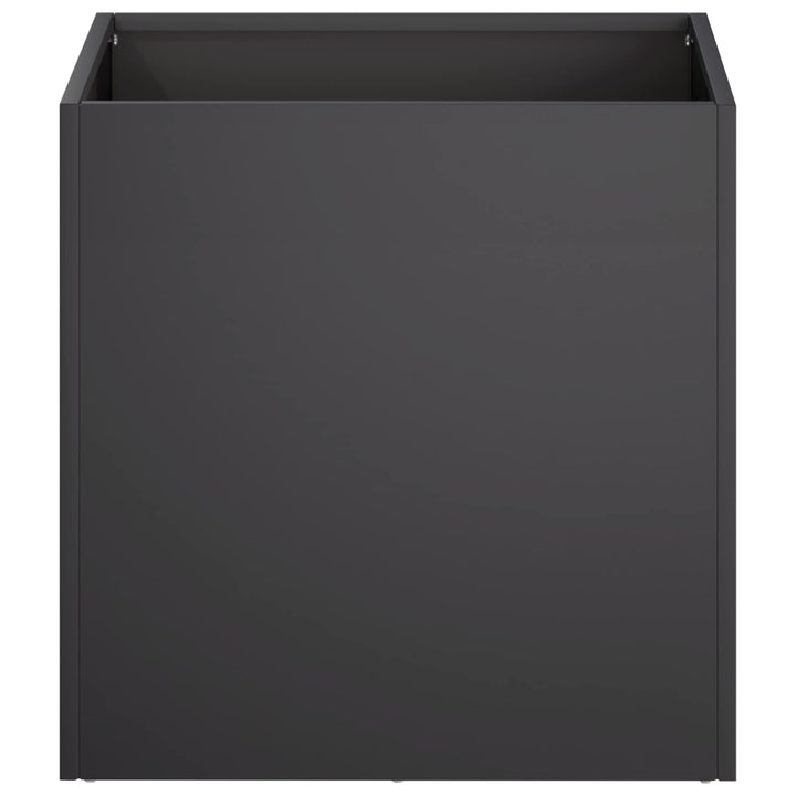 Trädgårdsplanterare 2 St Svart 35 X 35 X 35 Cm Kallvalsat Stål