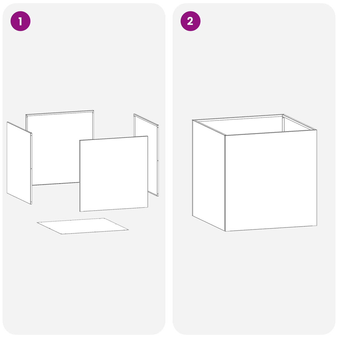 Trädgårdsplanterare 2 St Rostig 45 X 45 X 45 Cm