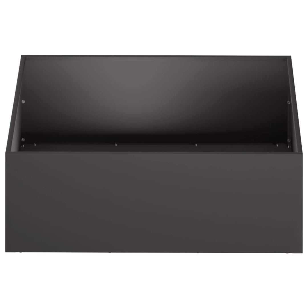 Trädgårdsplanterare 2 St Svart 40 X 40 X 20 Cm Kallvalsat Stål