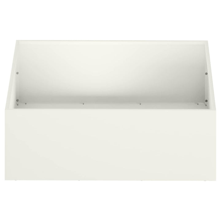 Trädgårdsplanterare Vit 40 X 40 X 20 Cm Kallvalsat Stål