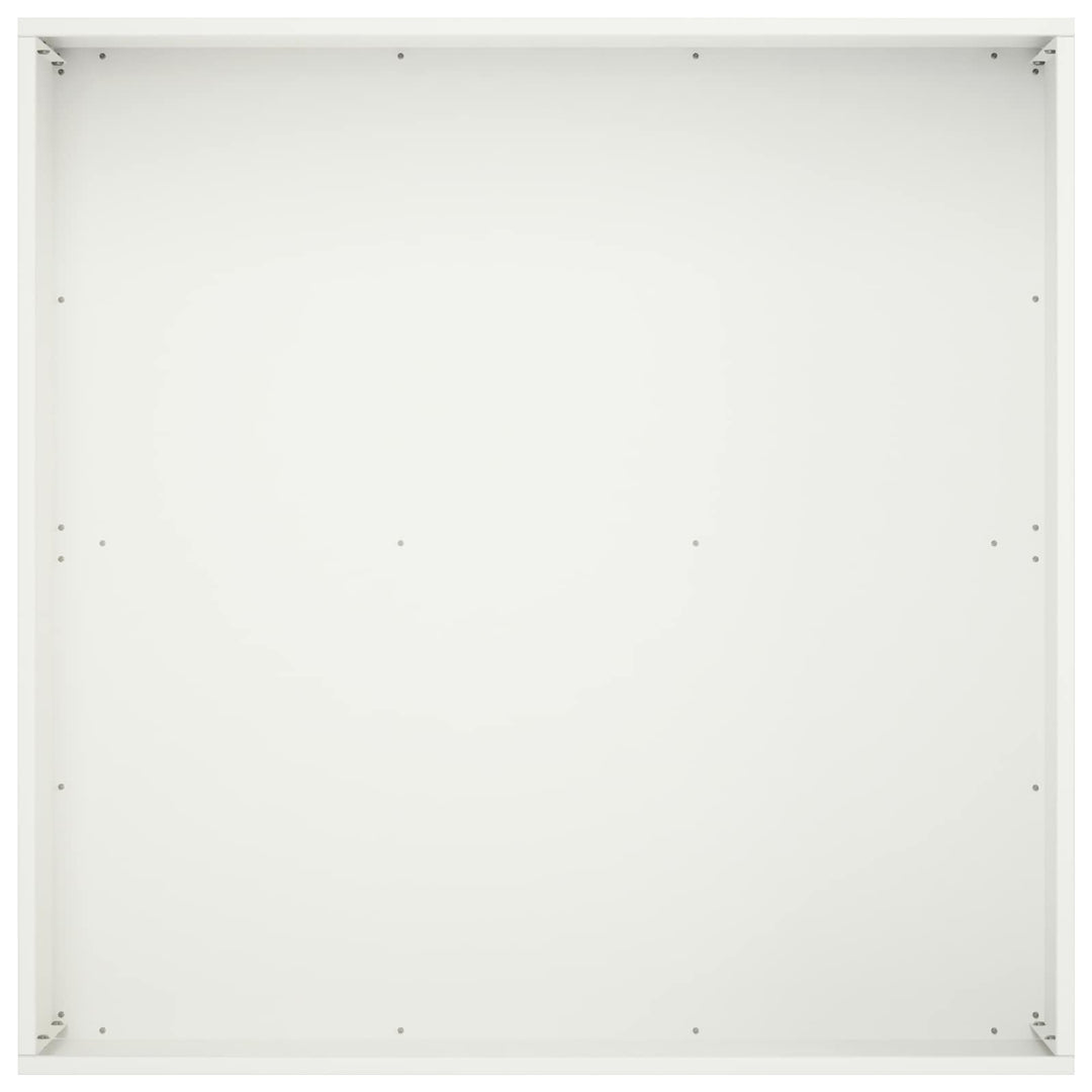 Trädgårdsplanterare 2 St Vit 40 X 40 X 20 Cm Kallvalsat Stål
