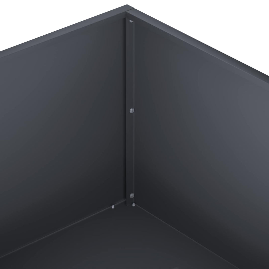 Trädgårdsplanterare Antracit 40 X 40 X 20 Cm Kallvalsat Stål