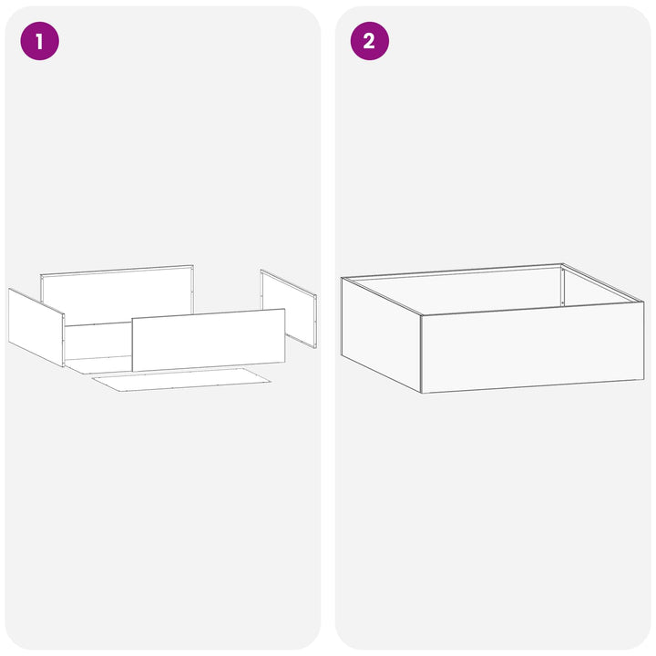 Trädgårdsplanterare Antracit 40 X 40 X 20 Cm Kallvalsat Stål