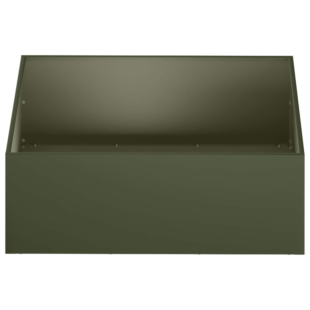 Trädgårdsplanterare Olivgrön 40 X 40 X 20 Cm Kallvalsat Stål