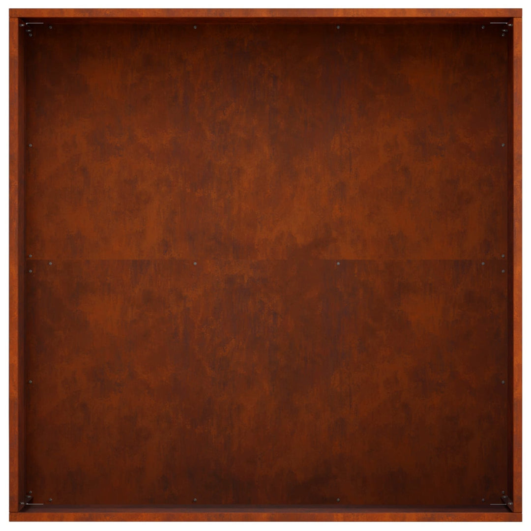 Trädgårdsplanterare Rostig 40 X 40 X 20 Cm Väderbeständig Stål
