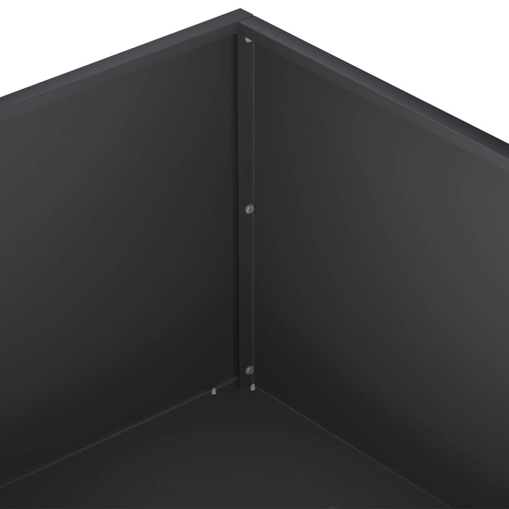 Trädgårdsplanterare Svart 60 X 60 X 20 Cm Kallvalsat Stål