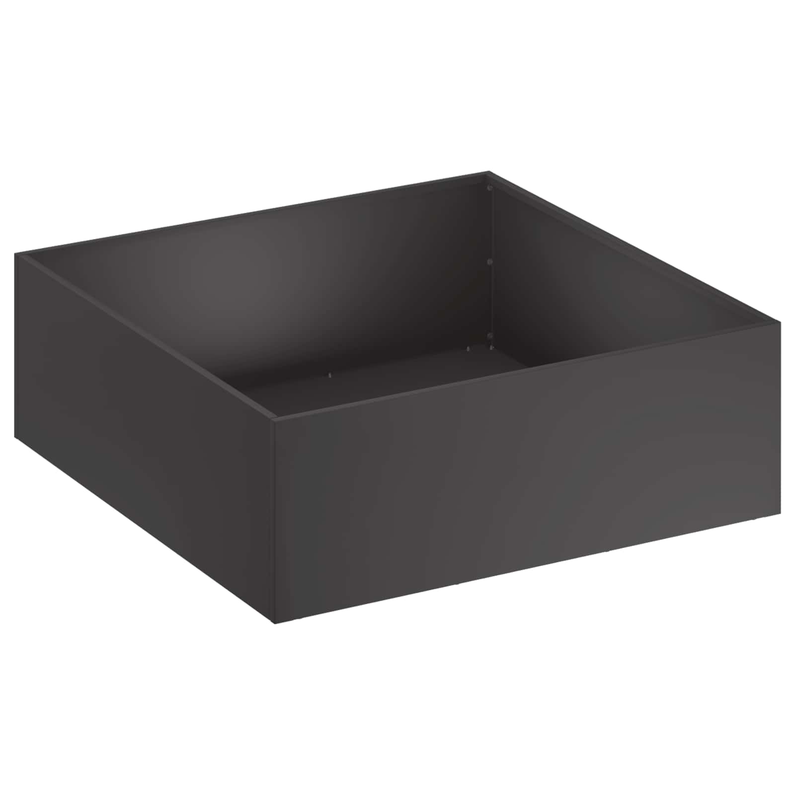 Trädgårdsplanterare Svart 60 X 60 X 20 Cm Kallvalsat Stål