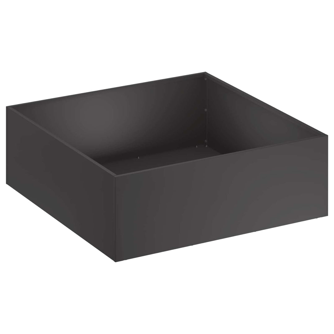 Trädgårdsplanterare Svart 60 X 60 X 20 Cm Kallvalsat Stål