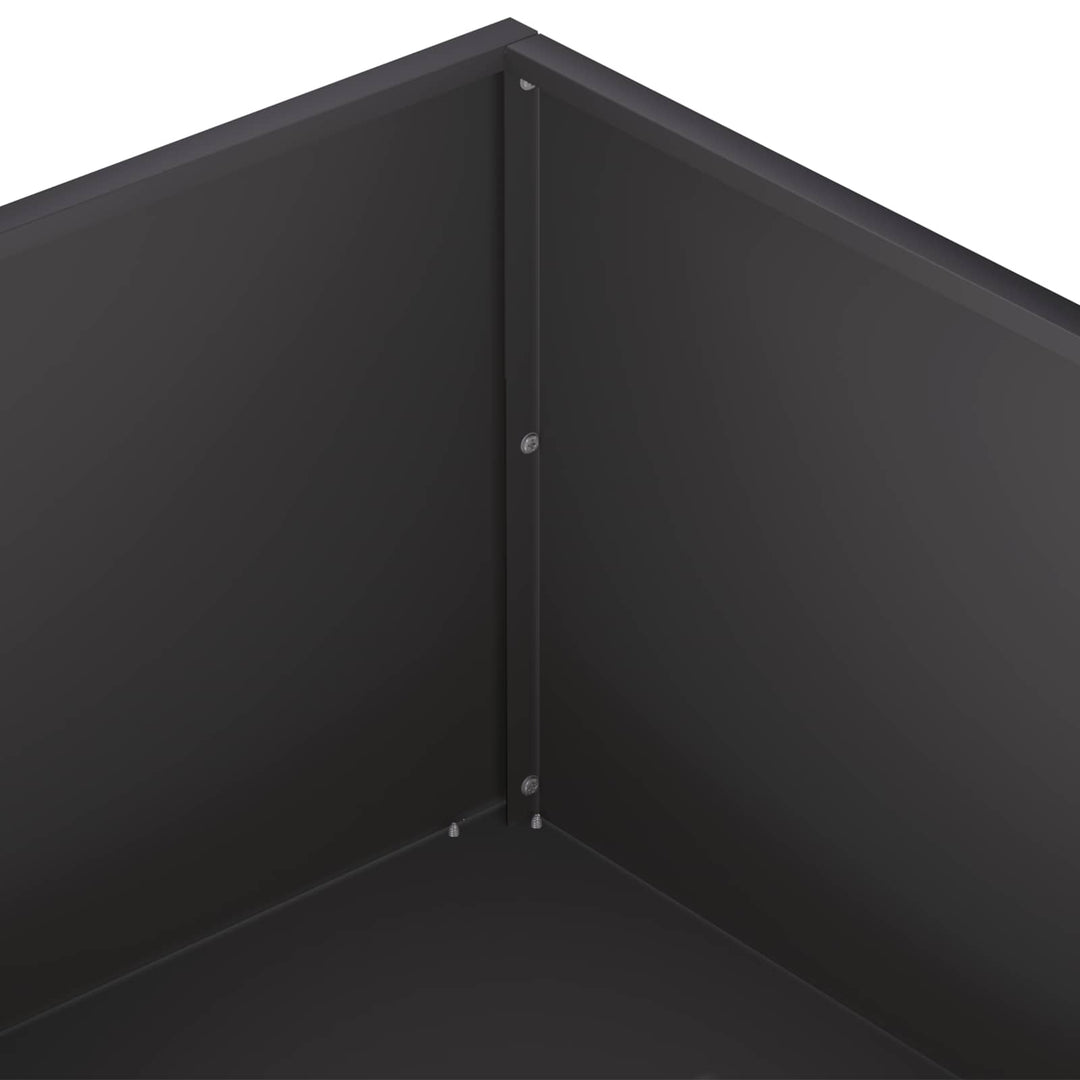 Trädgårdsplanterare 2 St Svart 60 X 60 X 20 Cm Kallvalsat Stål