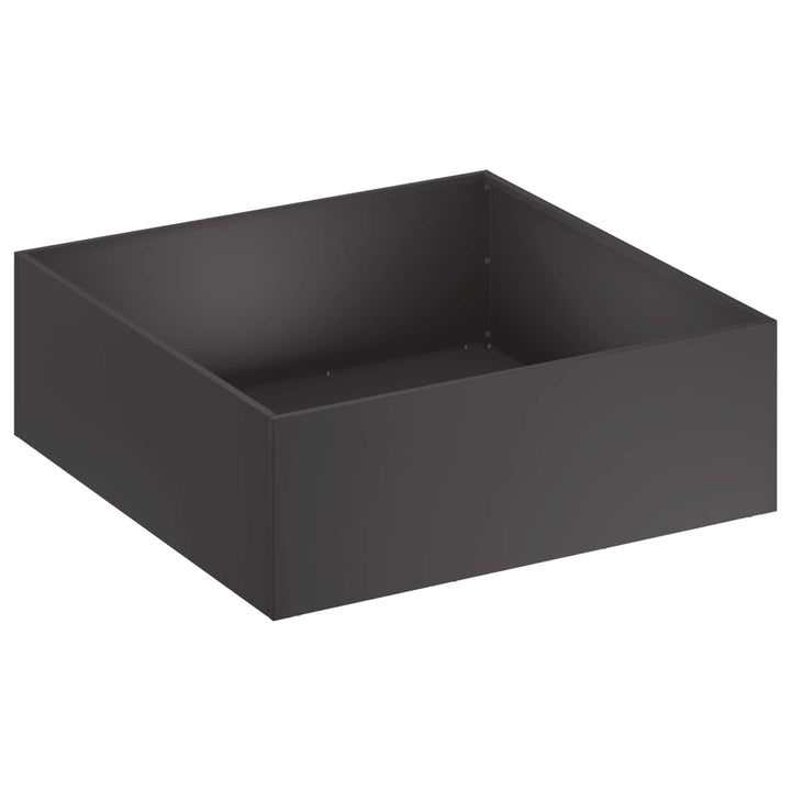 Trädgårdsplanterare 2 St Svart 60 X 60 X 20 Cm Kallvalsat Stål