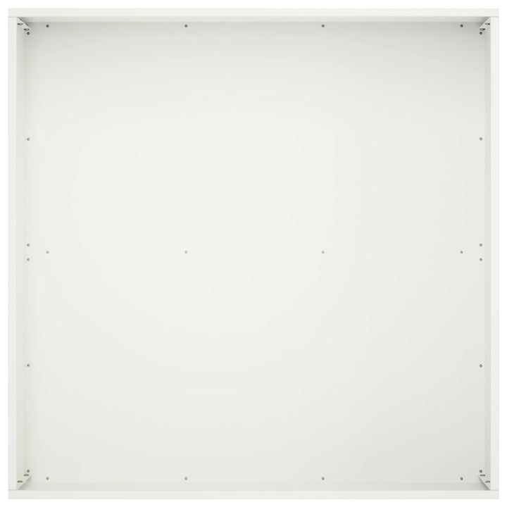 Trädgårdsplanterare 2 St Vit 60 X 60 X 20 Cm Kallvalsat Stål