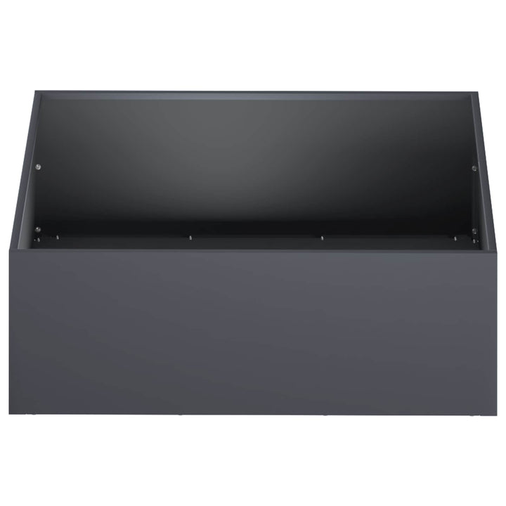 Trädgårdsplanterare Antracit 60 X 60 X 20 Cm Kallvalsat Stål