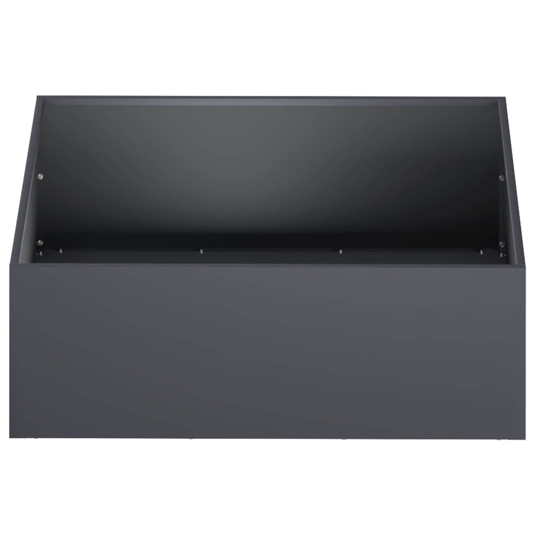 Trädgårdsplanterare Antracit 60 X 60 X 20 Cm Kallvalsat Stål