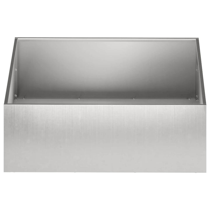 Trädgårdsplanterare 2 St Silver 60 X 60 X 20 Cm Rostfritt Stål