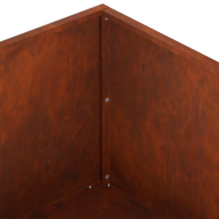 Trädgårdsplanterare Rostig 60 X 60 X 20 Cm Väderbeständig Stål
