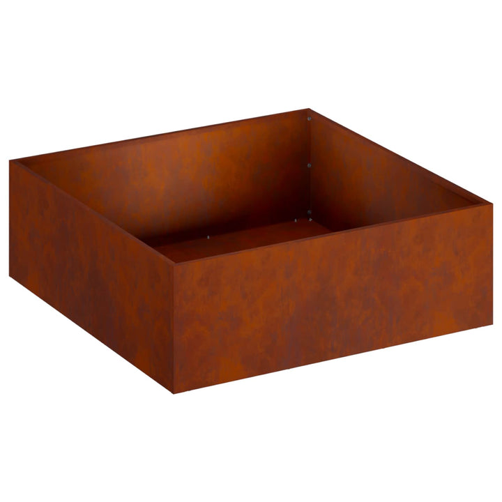 Trädgårdsplanterare Rostig 60 X 60 X 20 Cm Väderbeständig Stål