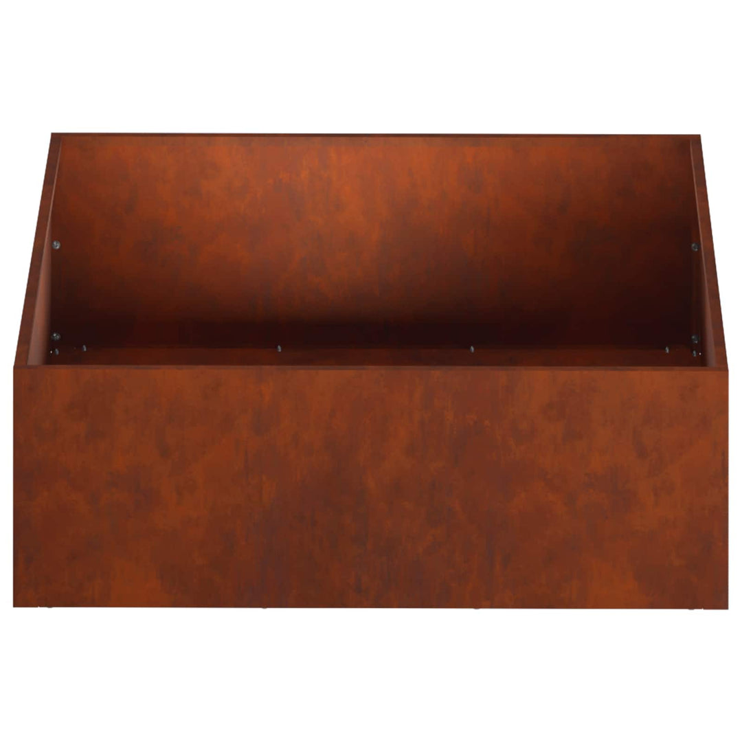 Trädgårdsplanterare Rostig 60 X 60 X 20 Cm Väderbeständig Stål