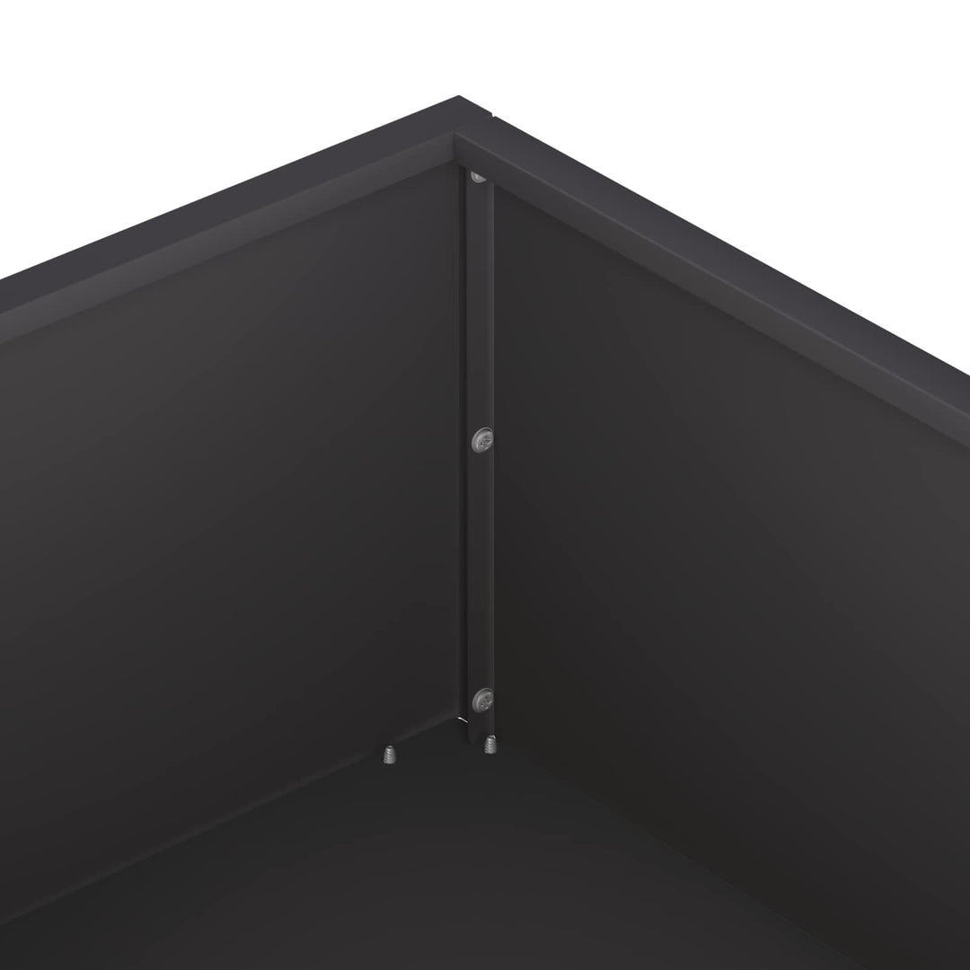 Trädgårdsplanterare Svart 80 X 80 X 20 Cm Kallvalsat Stål