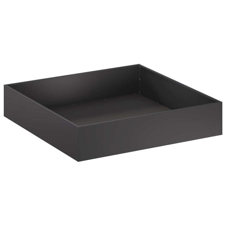 Trädgårdsplanterare Svart 80 X 80 X 20 Cm Kallvalsat Stål