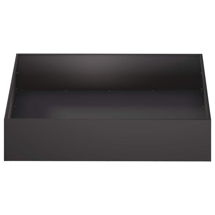 Trädgårdsplanterare Svart 80 X 80 X 20 Cm Kallvalsat Stål
