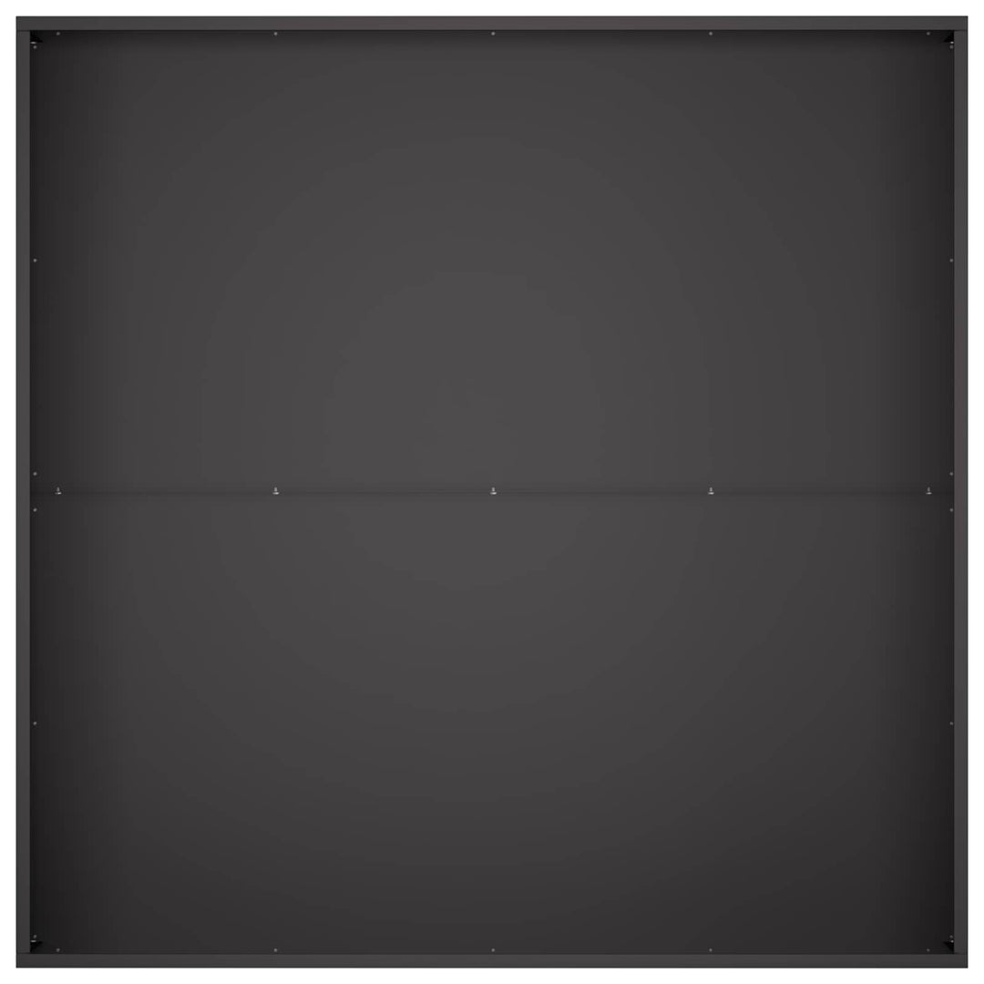 Trädgårdsplanterare Svart 80 X 80 X 20 Cm Kallvalsat Stål