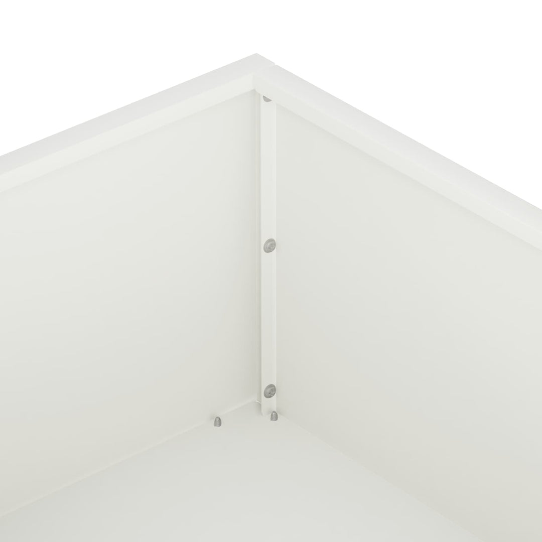Trädgårdsplanterare Vit 80 X 80 X 20 Cm Kallvalsat Stål