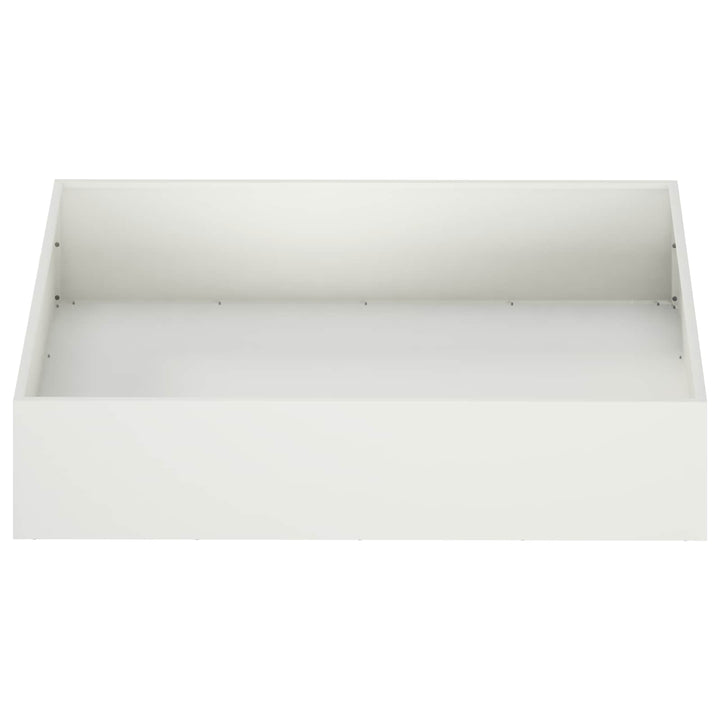 Trädgårdsplanterare Vit 80 X 80 X 20 Cm Kallvalsat Stål