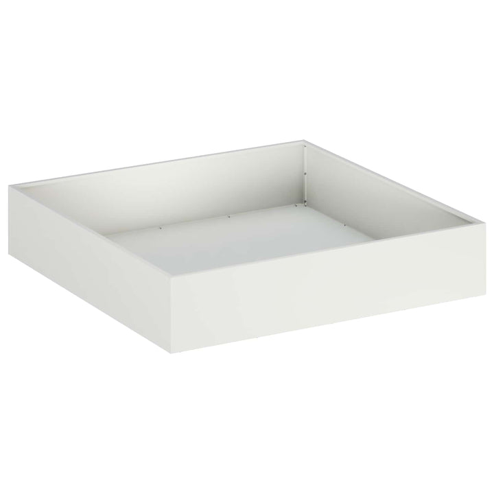 Trädgårdsplanterare 2 St Vit 80 X 80 X 20 Cm Kallvalsat Stål
