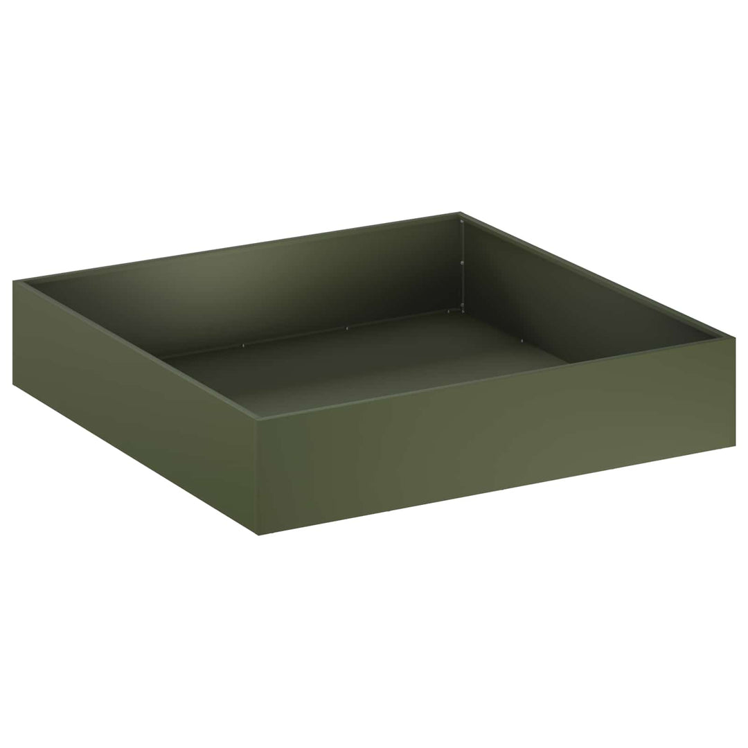 Trädgårdsplanterare 2 St Olivgrön 80 X 80 X 20 Cm