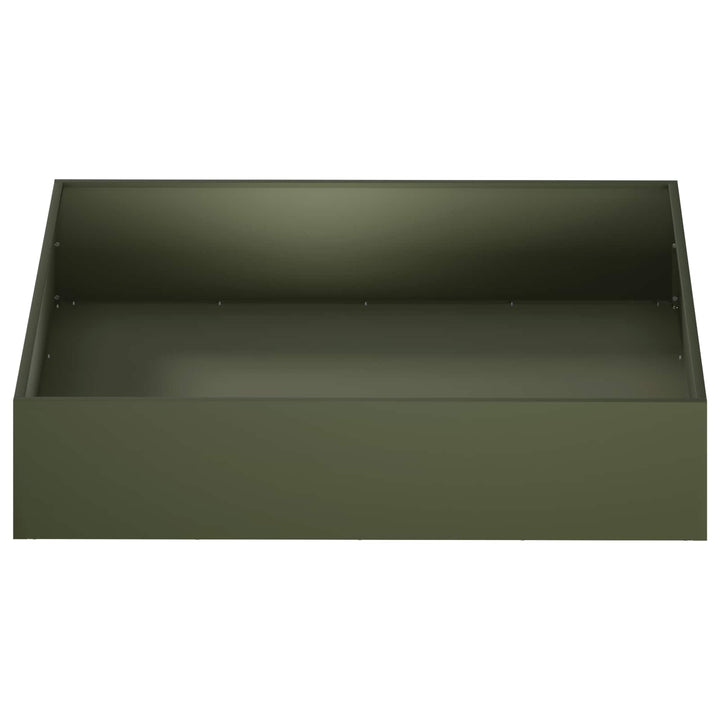 Trädgårdsplanterare 2 St Olivgrön 80 X 80 X 20 Cm