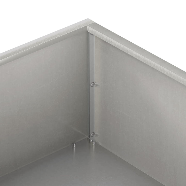 Trädgårdsplanterare 2 St Silver 80 X 80 X 20 Cm Rostfritt Stål