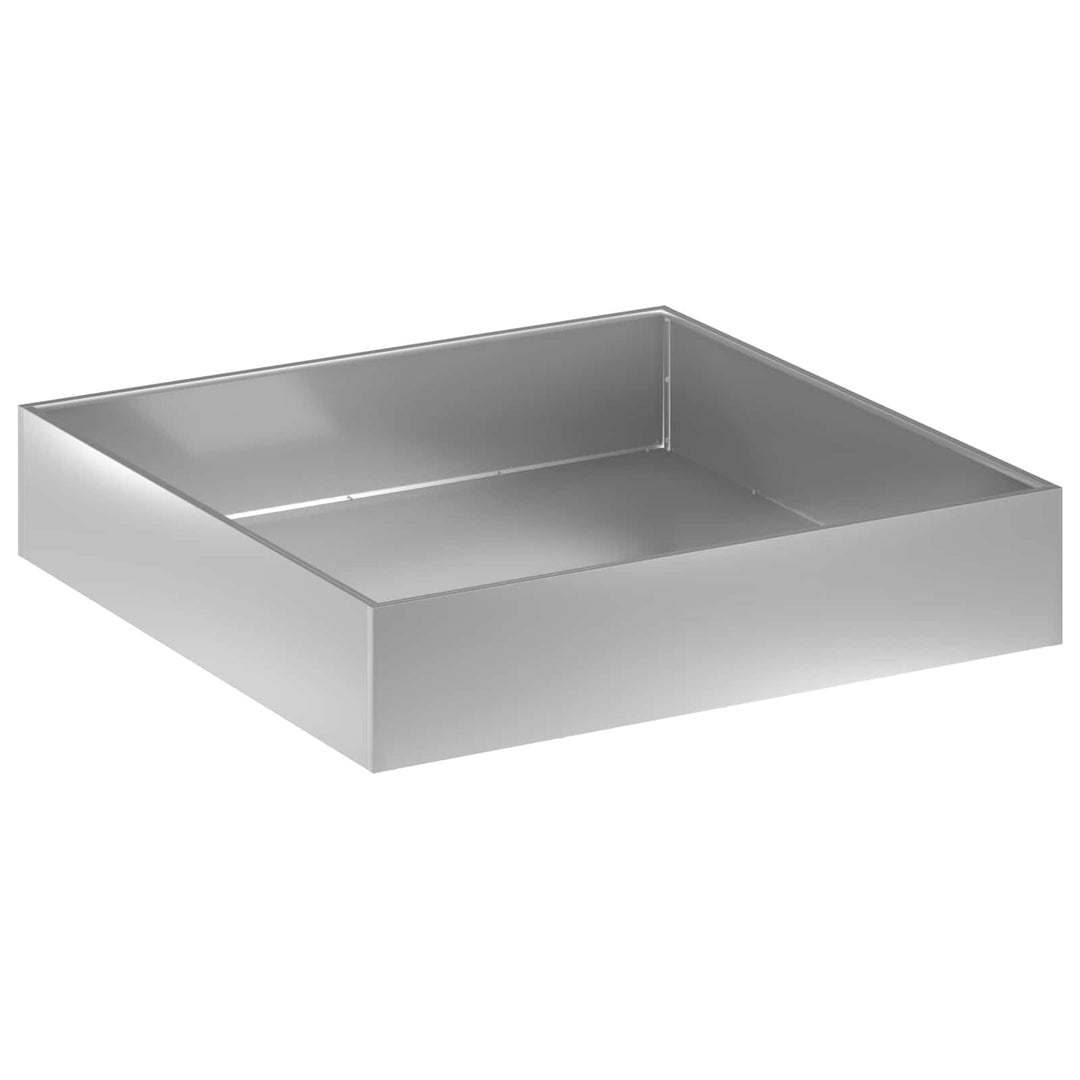 Trädgårdsplanterare Silver 80 X 80 X 20 Cm Galvaniserat Stål