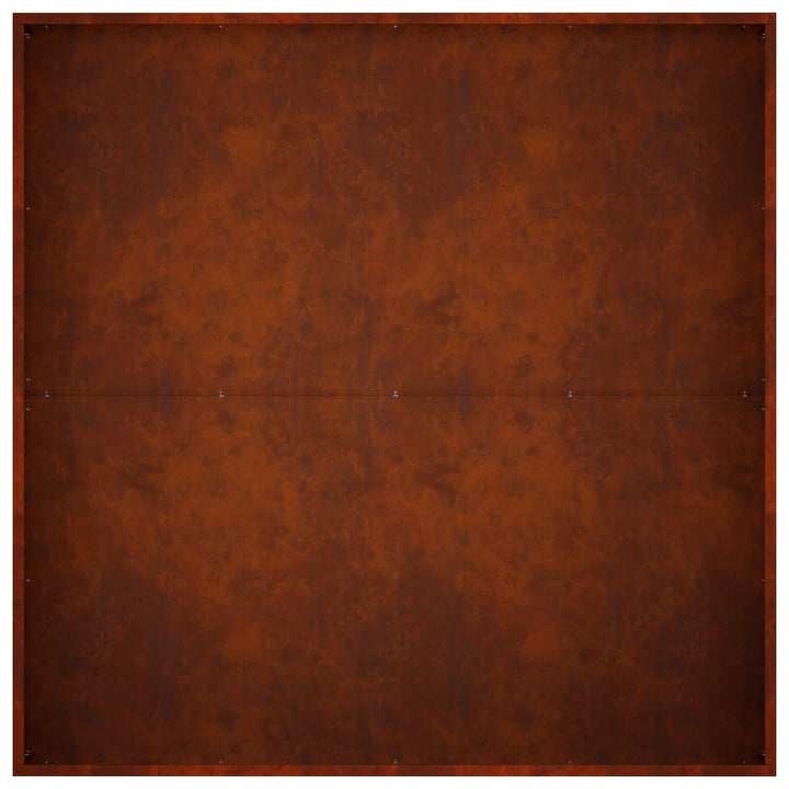 Trädgårdsplanterare Rostig 80 X 80 X 20 Cm Väderbeständig Stål