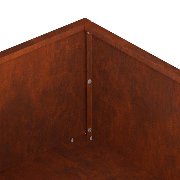 Trädgårdsplanterare 2 St Rostig 80 X 80 X 20 Cm
