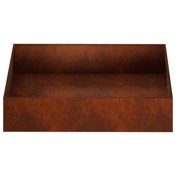 Trädgårdsplanterare 2 St Rostig 80 X 80 X 20 Cm