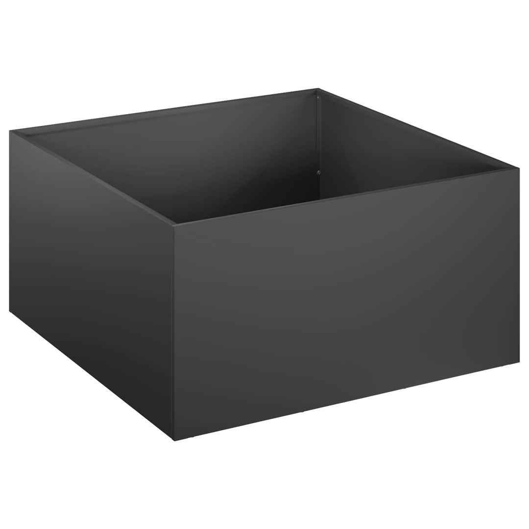 Trädgårdsplanterare Svart 40 X 40 X 30 Cm Kallvalsat Stål