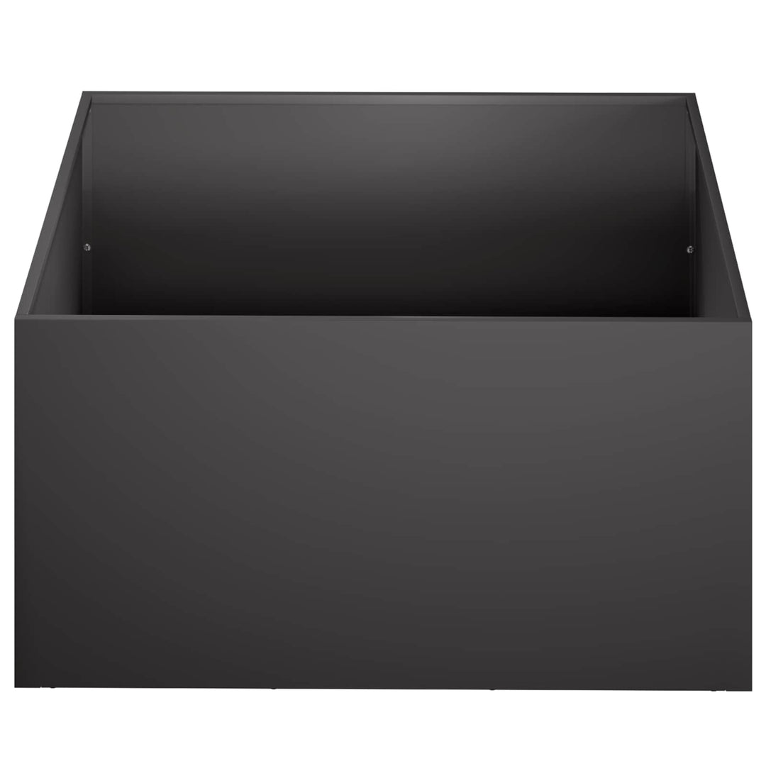 Trädgårdsplanterare 2 St Svart 40 X 40 X 30 Cm Kallvalsat Stål