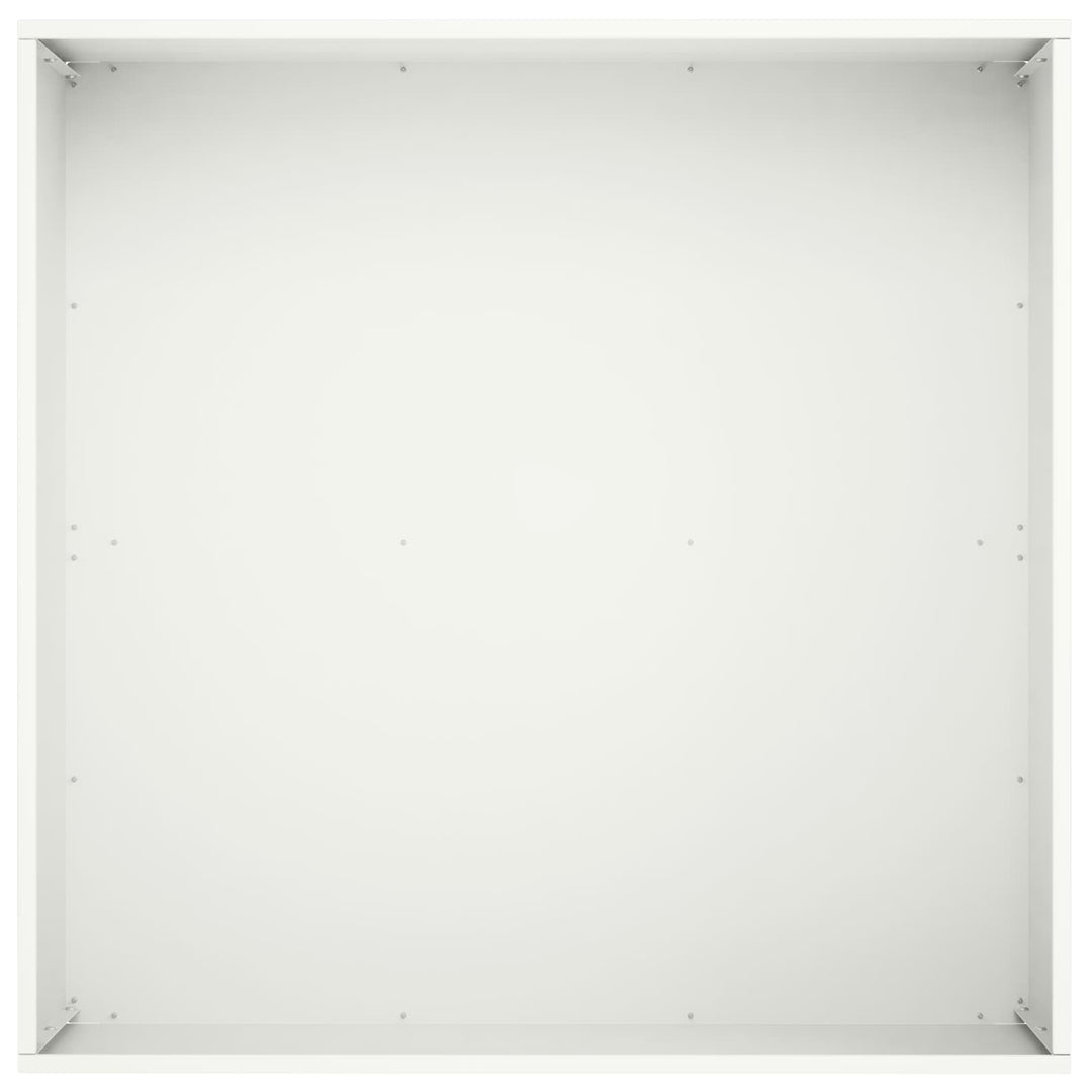 Trädgårdsplanterare Vit 40 X 40 X 30 Cm Kallvalsat Stål