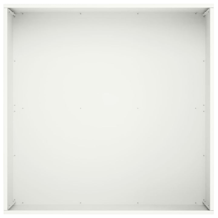 Trädgårdsplanterare 2 St Vit 40 X 40 X 30 Cm Kallvalsat Stål
