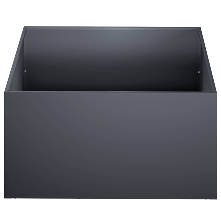 Trädgårdsplanterare Antracit 40 X 40 X 30 Cm Kallvalsat Stål