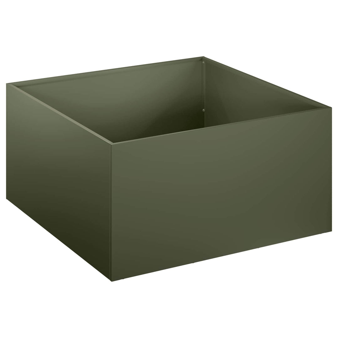 Trädgårdsplanterare Olivgrön 40 X 40 X 30 Cm Kallvalsat Stål
