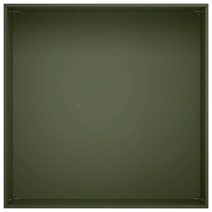 Trädgårdsplanterare Olivgrön 40 X 40 X 30 Cm Kallvalsat Stål