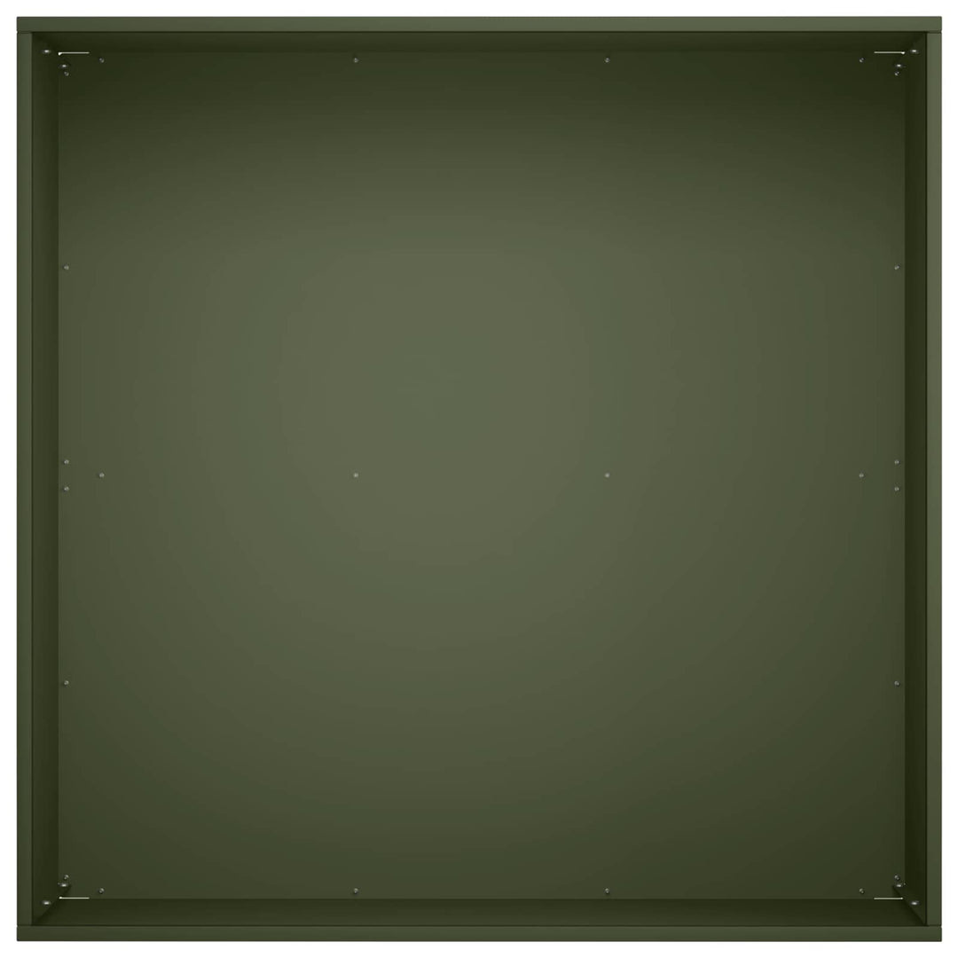 Trädgårdsplanterare Olivgrön 40 X 40 X 30 Cm Kallvalsat Stål
