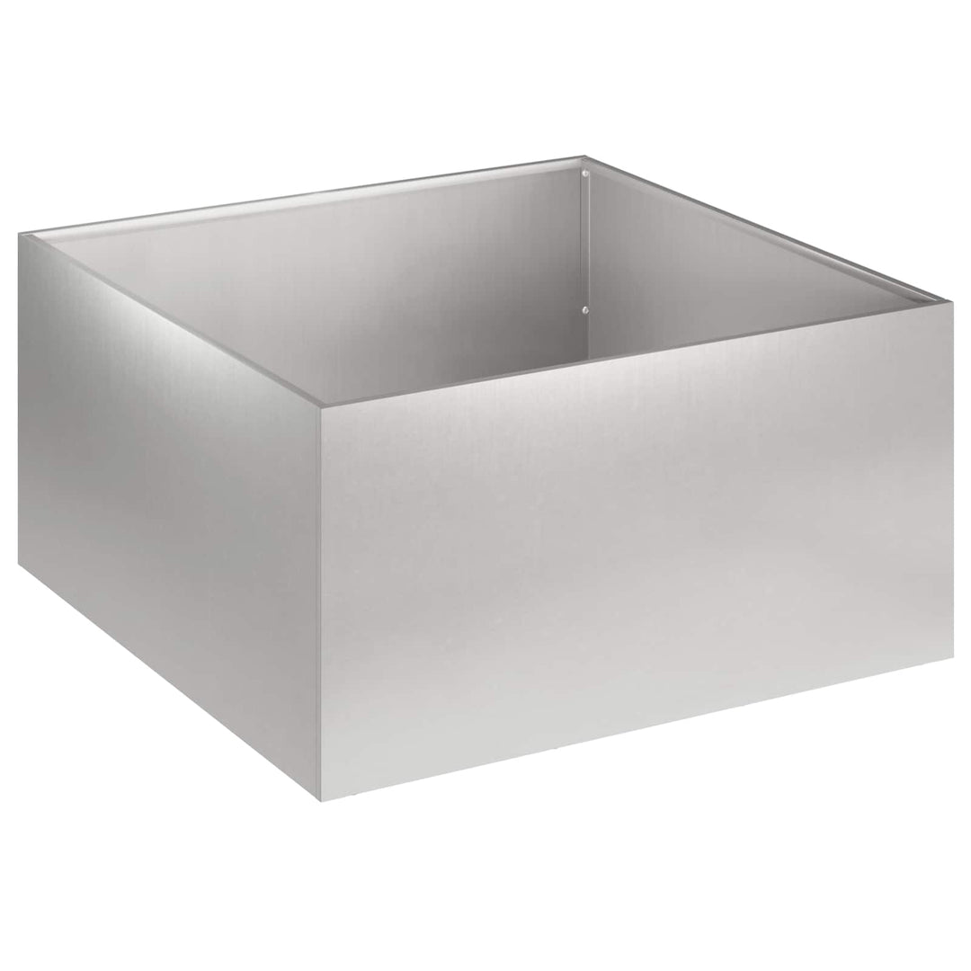 Trädgårdsplanterare 2 St Silver 40 X 40 X 30 Cm Rostfritt Stål